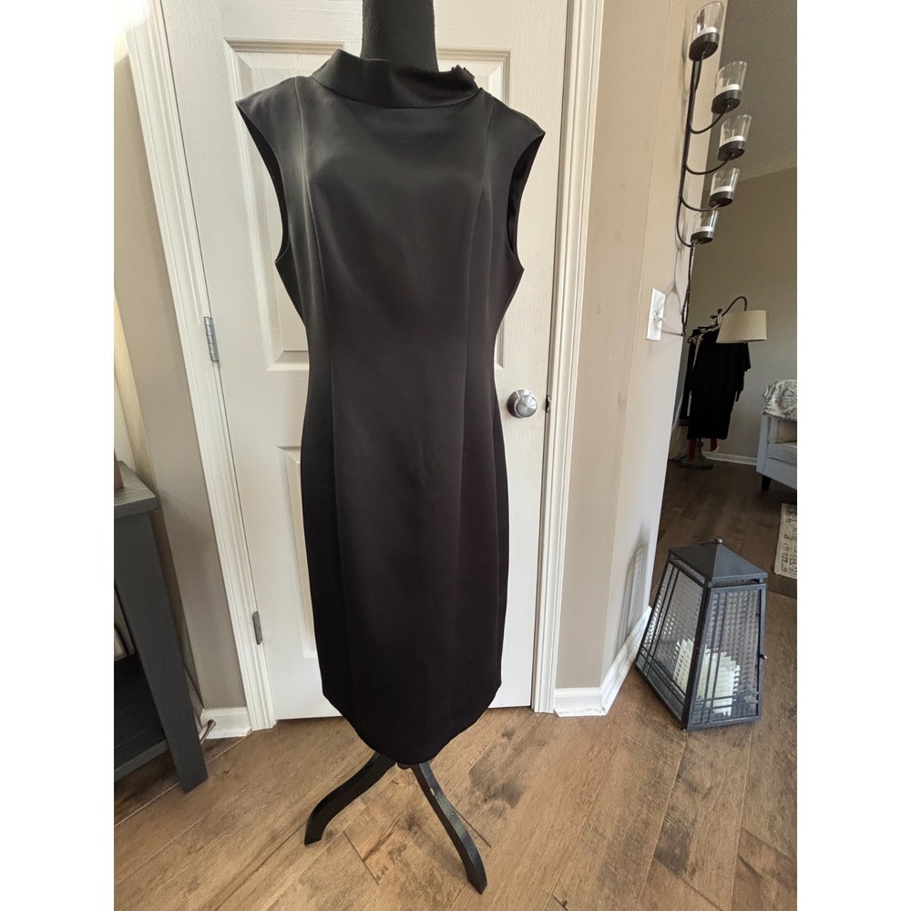 Black Sleeveless Womens Badgley Mischka NWT Mid Length Glam Evening Dress 12